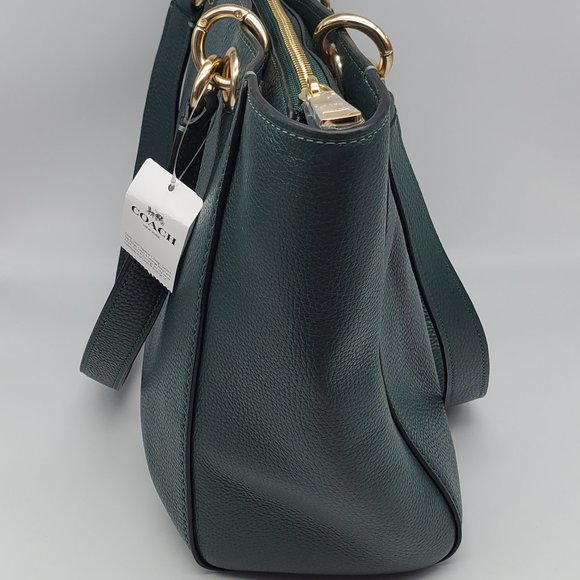 Coach Leather Jes Tote Evergreen - Picture 4 of 8